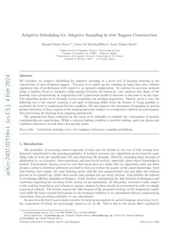 Adaptive scheduling for adaptive sampling in POS taggers construction