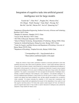 Integration of cognitive tasks into artificial general intelligence test
  for large models