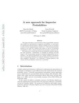 A new approach for imprecise probabilities