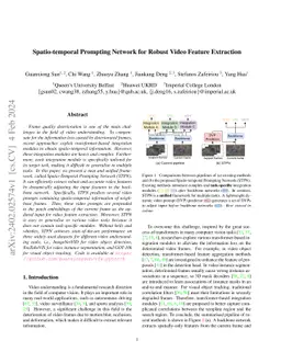Spatio-temporal Prompting Network for Robust Video Feature Extraction