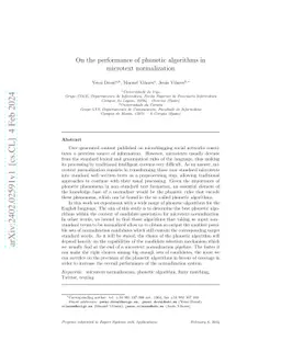 On the performance of phonetic algorithms in microtext normalization