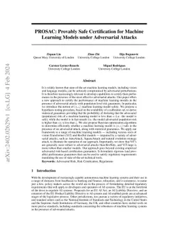 PROSAC: Provably Safe Certification for Machine Learning Models under
  Adversarial Attacks