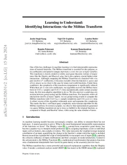 Learning to Understand: Identifying Interactions via the Möbius
  Transform