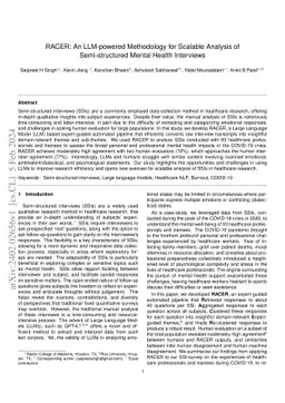 RACER: An LLM-powered Methodology for Scalable Analysis of
  Semi-structured Mental Health Interviews