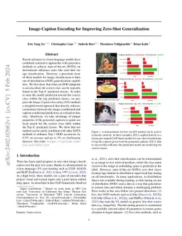 Image-Caption Encoding for Improving Zero-Shot Generalization