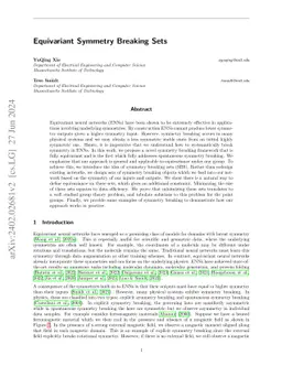 Equivariant Symmetry Breaking Sets