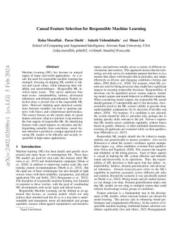 Causal Feature Selection for Responsible Machine Learning