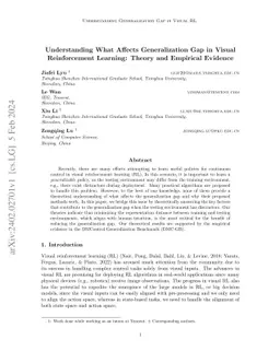 Understanding What Affects Generalization Gap in Visual Reinforcement
  Learning: Theory and Empirical Evidence