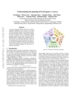 Understanding the planning of LLM agents: A survey