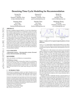 Denoising Time Cycle Modeling for Recommendation