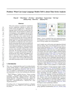 Position: What Can Large Language Models Tell Us about Time Series
  Analysis
