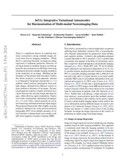 Integrative Variational Autoencoders for Generative Modeling of an Image Outcome with Multiple Input Images