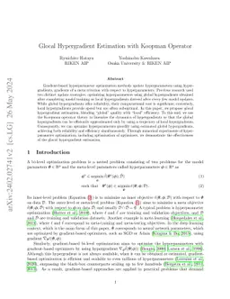 Glocal Hypergradient Estimation with Koopman Operator