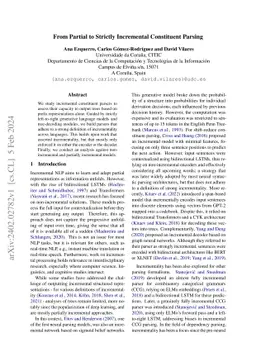 From Partial to Strictly Incremental Constituent Parsing