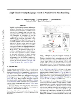 Graph-enhanced Large Language Models in Asynchronous Plan Reasoning