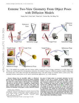 Extreme Two-View Geometry From Object Poses with Diffusion Models