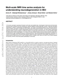 Multi-scale fMRI time series analysis for understanding
  neurodegeneration in MCI