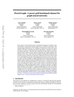 PowerGraph: A power grid benchmark dataset for graph neural networks