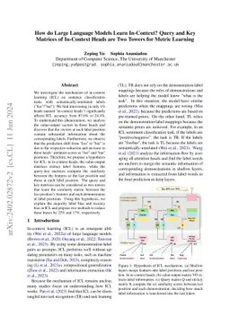 How do Large Language Models Learn In-Context? Query and Key Matrices of
  In-Context Heads are Two Towers for Metric Learning