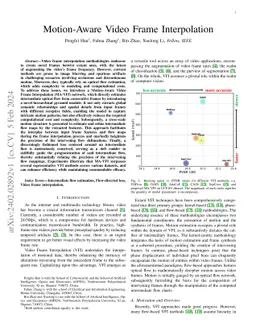 Motion-Aware Video Frame Interpolation