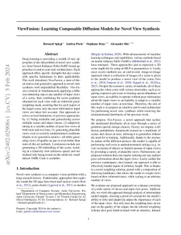 ViewFusion: Learning Composable Diffusion Models for Novel View Synthesis