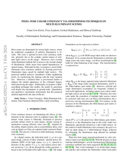 Pixel-Wise Color Constancy via Smoothness Techniques in Multi-Illuminant
  Scenes