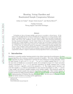 Boosting, Voting Classifiers and Randomized Sample Compression Schemes