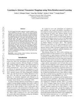 Learning to Abstract Visuomotor Mappings using Meta-Reinforcement
  Learning