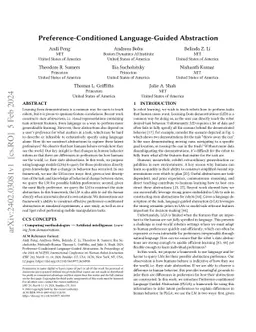 Preference-Conditioned Language-Guided Abstraction