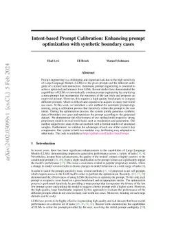 Intent-based Prompt Calibration: Enhancing prompt optimization with
  synthetic boundary cases