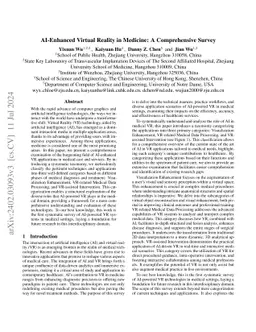 AI-Enhanced Virtual Reality in Medicine: A Comprehensive Survey