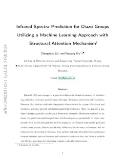 Infrared Spectra Prediction for Diazo Groups Utilizing a Machine
  Learning Approach with Structural Attention Mechanism
