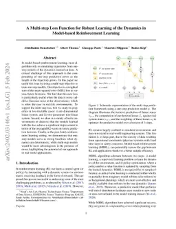 A Multi-step Loss Function for Robust Learning of the Dynamics in
  Model-based Reinforcement Learning