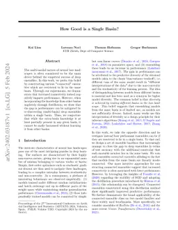 How Good is a Single Basin?