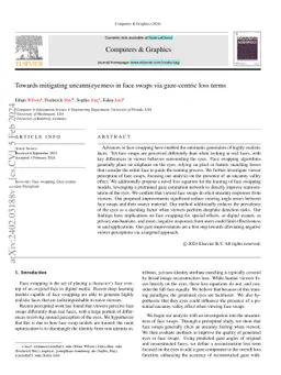 Towards mitigating uncann(eye)ness in face swaps via gaze-centric loss
  terms