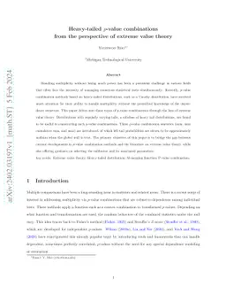 Heavy-tailed $p$-value combinations from the perspective of extreme
  value theory