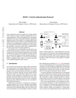 SOAP: A Social Authentication Protocol