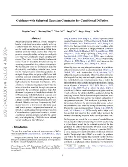 Guidance with Spherical Gaussian Constraint for Conditional Diffusion
