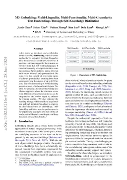 M3-Embedding: Multi-Linguality, Multi-Functionality, Multi-Granularity Text Embeddings Through Self-Knowledge Distillation