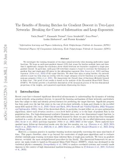 The Benefits of Reusing Batches for Gradient Descent in Two-Layer
  Networks: Breaking the Curse of Information and Leap Exponents
