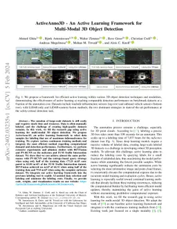 ActiveAnno3D -- An Active Learning Framework for Multi-Modal 3D Object
  Detection