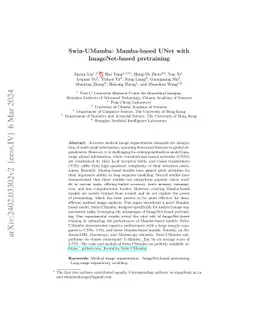 Swin-UMamba: Mamba-based UNet with ImageNet-based pretraining