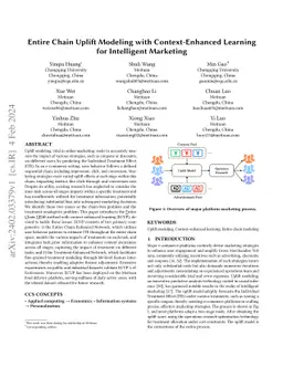 Entire Chain Uplift Modeling with Context-Enhanced Learning for Intelligent Marketing