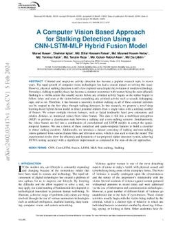A Computer Vision Based Approach for Stalking Detection Using a
  CNN-LSTM-MLP Hybrid Fusion Model