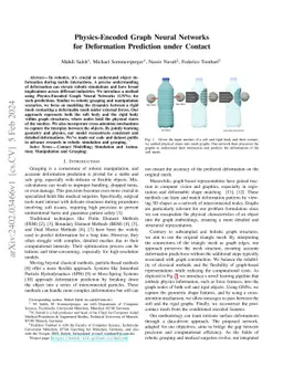 Physics-Encoded Graph Neural Networks for Deformation Prediction under
  Contact