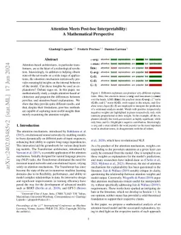 Attention Meets Post-hoc Interpretability: A Mathematical Perspective