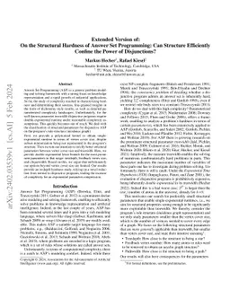 Extended Version of: On the Structural Hardness of Answer Set
  Programming: Can Structure Efficiently Confine the Power of Disjunctions?