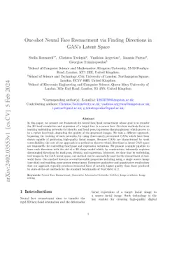 One-shot Neural Face Reenactment via Finding Directions in GAN's Latent
  Space