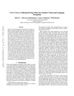 VLN-Video: Utilizing Driving Videos for Outdoor Vision-and-Language
  Navigation