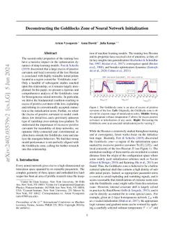 Deconstructing the Goldilocks Zone of Neural Network Initialization